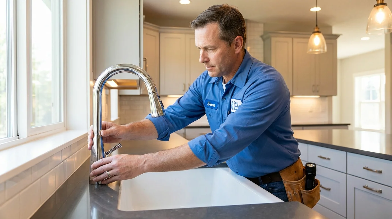 Kitchen faucet installation by Johns Plumbing LLC in Walhalla
