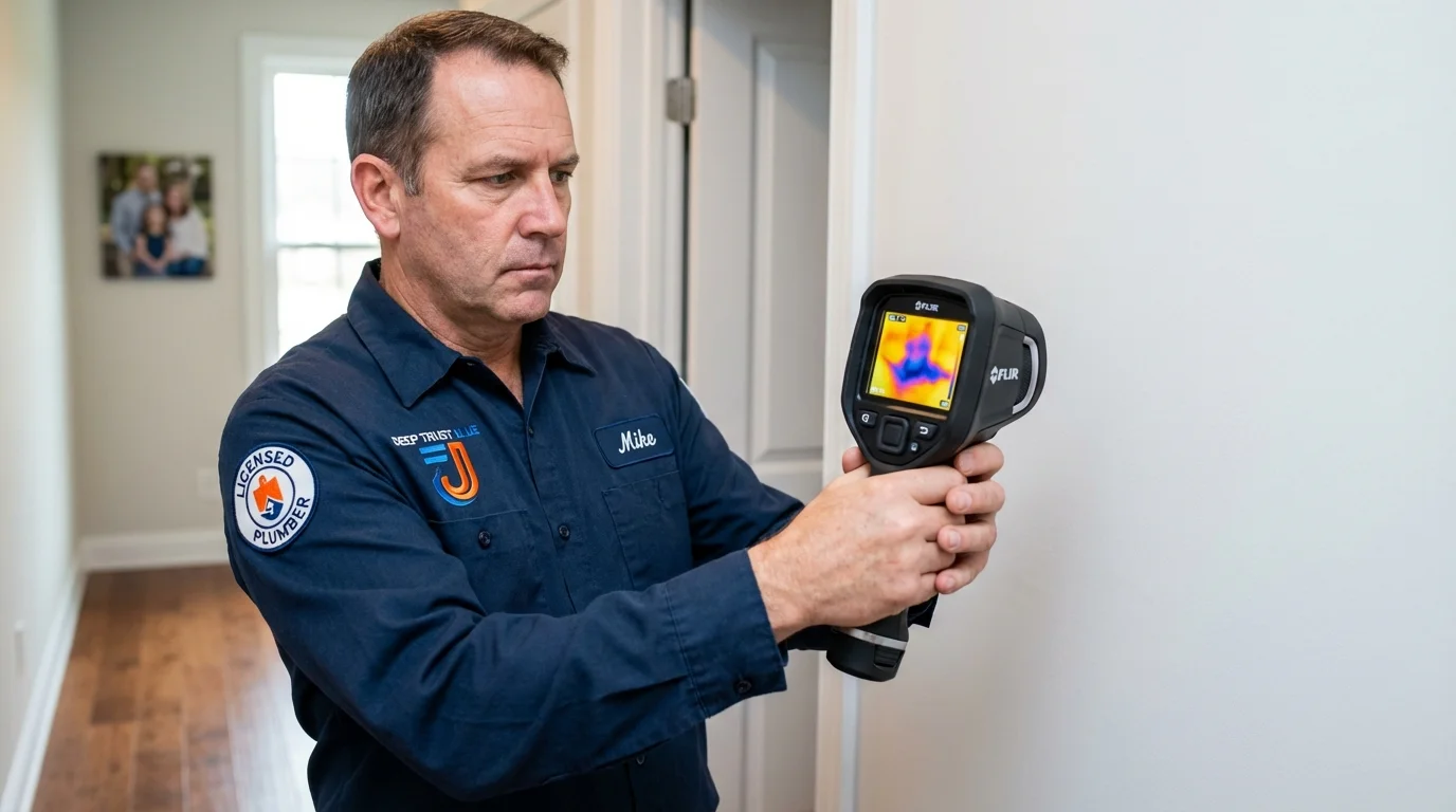 Thermal imaging leak detection by Johns Plumbing LLC in Walhalla